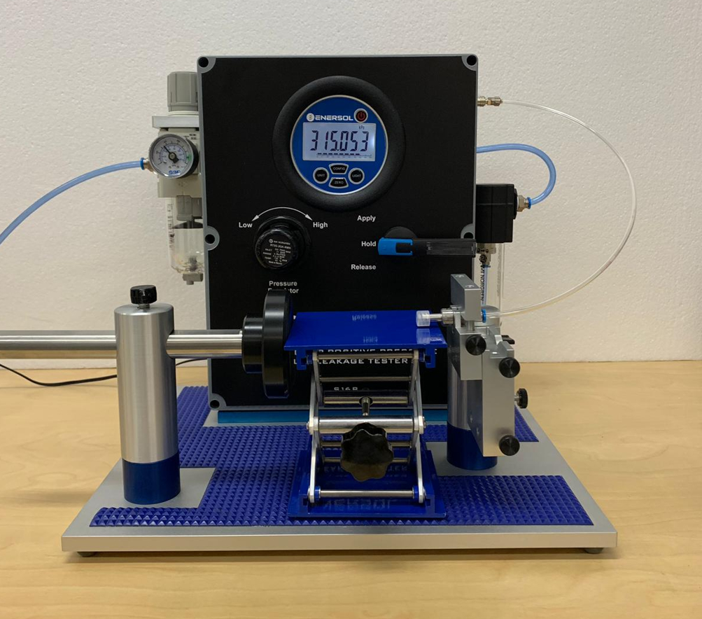 Enersol S16B Falling Drop LEaquid Leak Test Device for ISO 80369-20 testing.